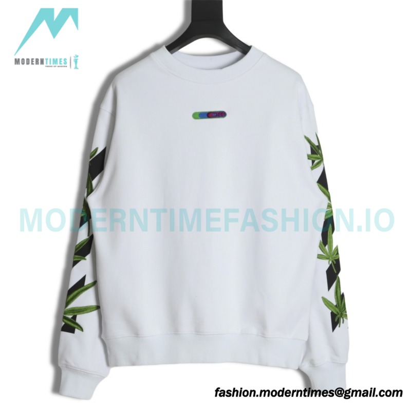  Off White - 22SS Embroidered Leaf Arrow Hoodie