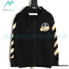 Off-White - Yellow Tape Zip-up Hoodie