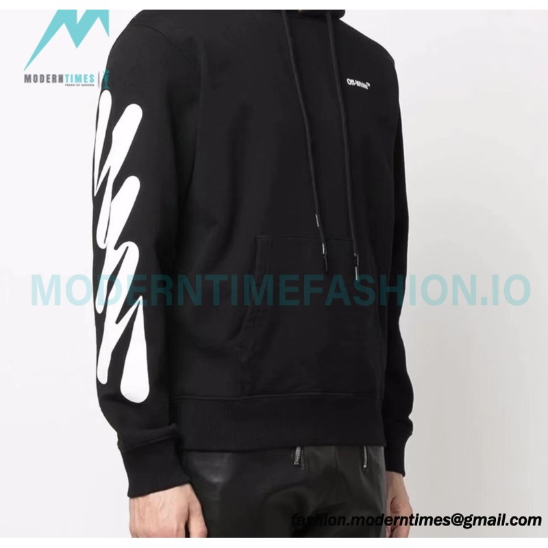 Off White - Graffiti ECG Print Hoodie