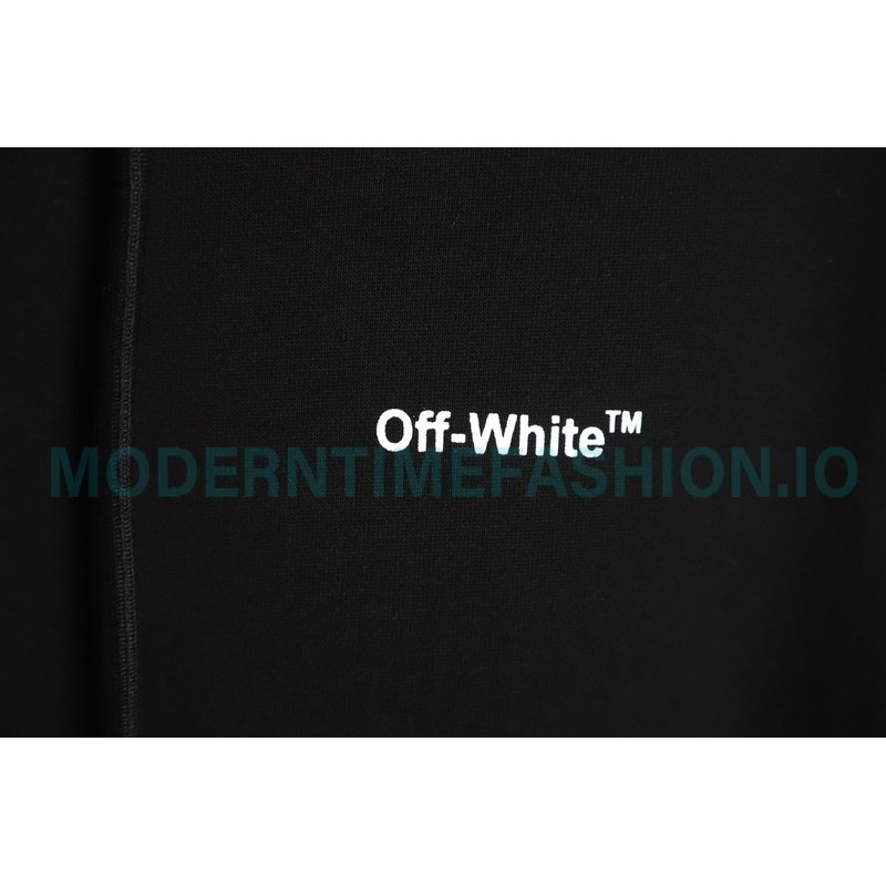 Off White - Graffiti ECG Print Hoodie