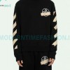 Off-White - Yellow Tape Crew neck Hoodie