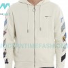 Off White - Monet Oil Painting Printed Zipper Hoodie