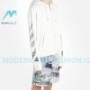 Off White - Monet Oil Painting Printed Zipper Hoodie
