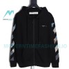 Off White - Monet Oil Painting Printed Zipper Hoodie