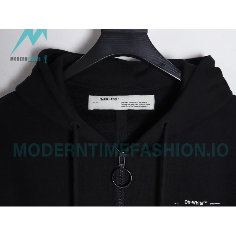 Off White - Monet Oil Painting Printed Zipper Hoodie