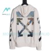 Off White - Monet Oil Painting Printed Zipper Hoodie