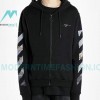 Off White - Monet Oil Painting Printed Zipper Hoodie