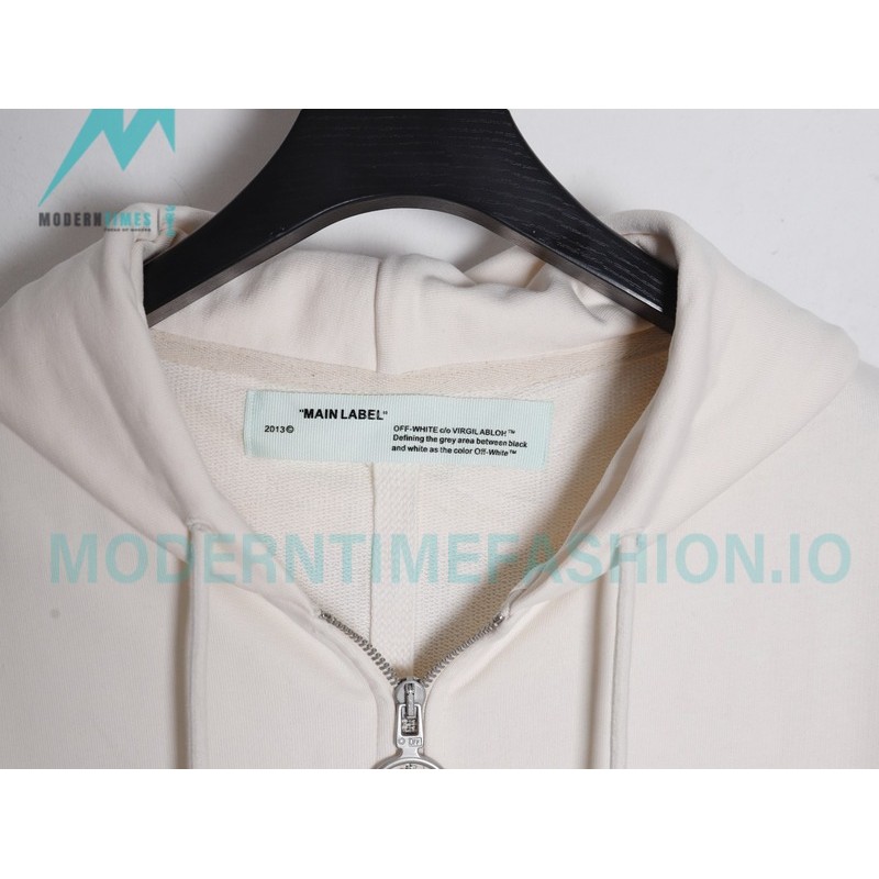 Off White - Monet Oil Painting Printed Zipper Hoodie