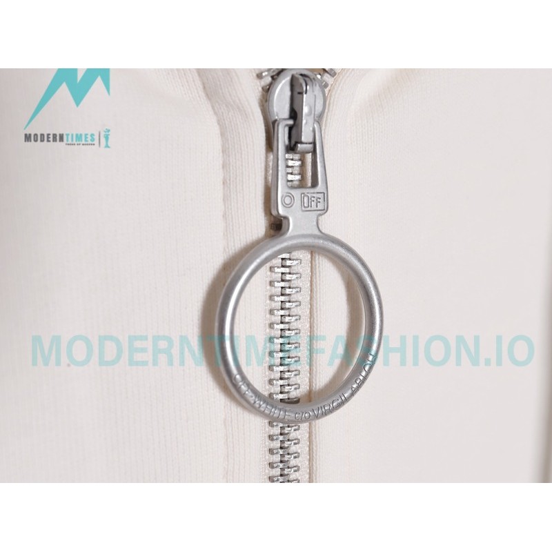 Off White - Monet Oil Painting Printed Zipper Hoodie