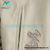 Off White - Milan Stitched Embroidery Heavy Hot Diamond Baseball Jacket