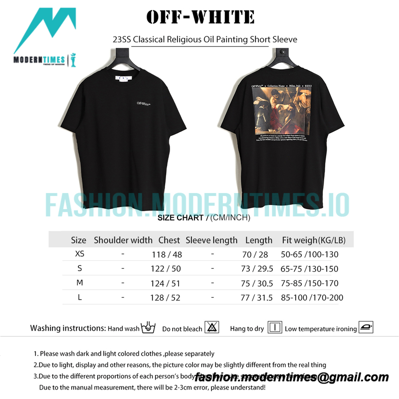 Off White - 23SS Classical Religious Oil Painting Short Sleeve