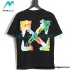 Off White - 23ss Hand Painted Oil Painting Watercolor Graffiti Arrow Short Sleeve T-shirt