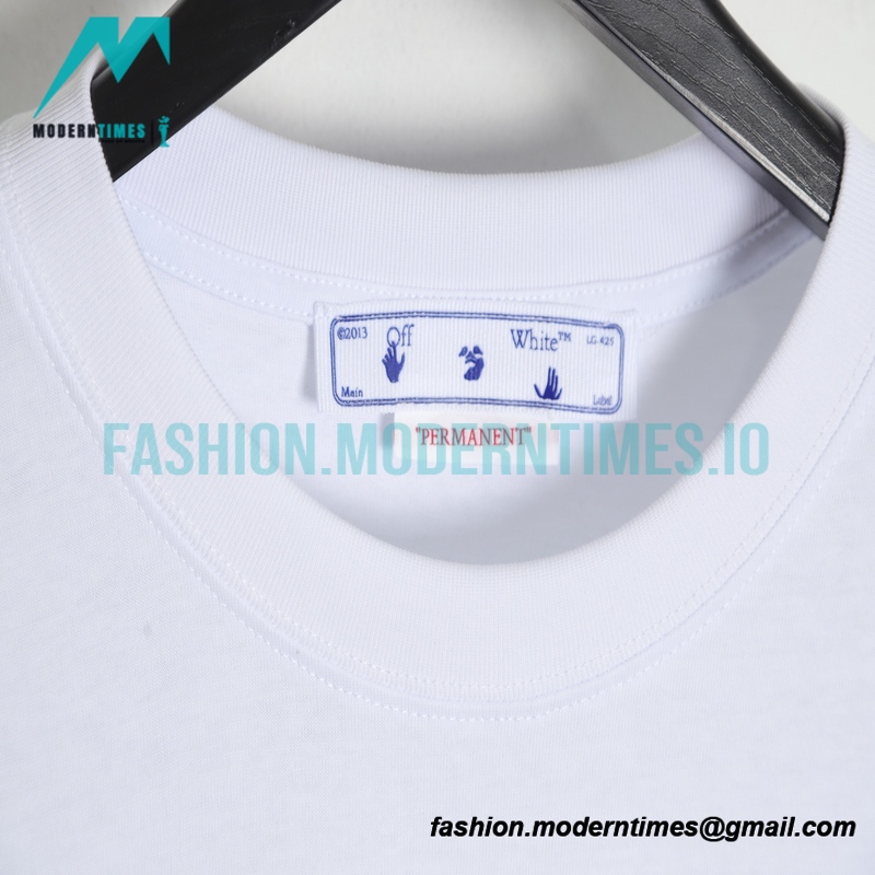 Off White - 23ss Hand Painted Oil Painting Watercolor Graffiti Arrow Short Sleeve T-shirt