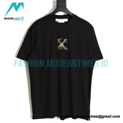 Off White - 23ss Sketch Splashed Ink Arrow Letters Short Sleeve