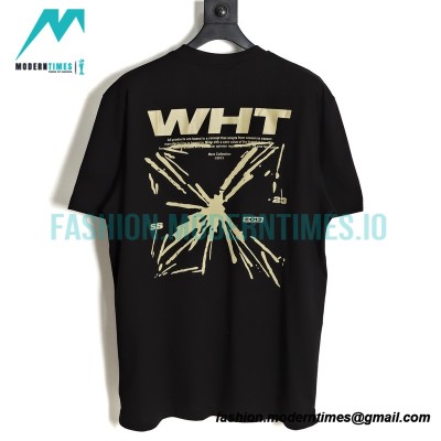 Off White - 23ss Sketch Splashed Ink Arrow Letters Short Sleeve