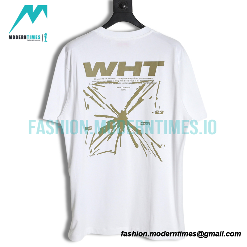 Off White - 23ss Sketch Splashed Ink Arrow Letters Short Sleeve
