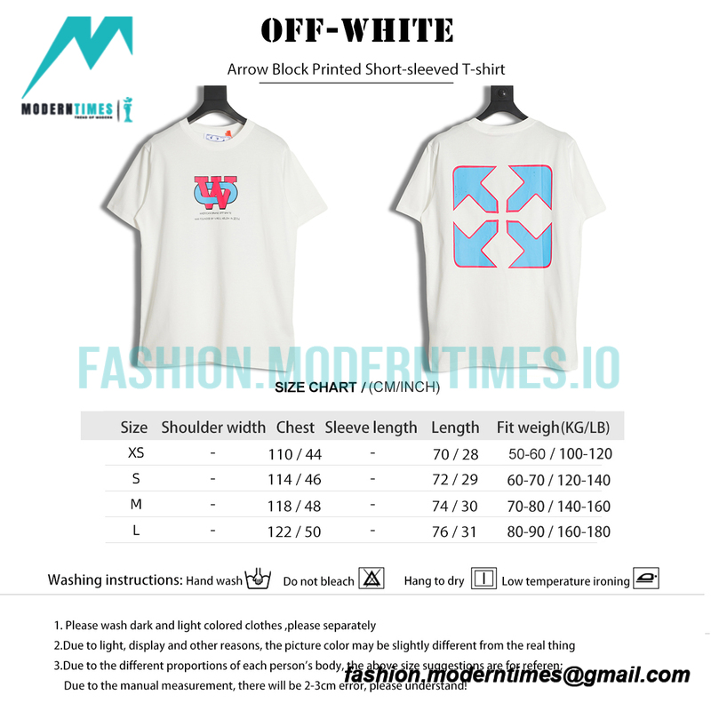 Off White - Arrow Block Printed Short-sleeved T-shirt