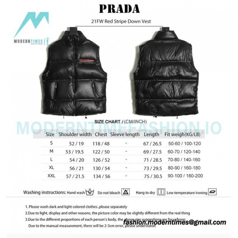 Prada - 21FW Red Stripe Down Vest