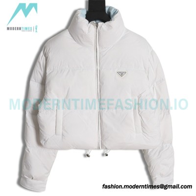 Prada - Inverted Triangle Neckline Short Down Jacket