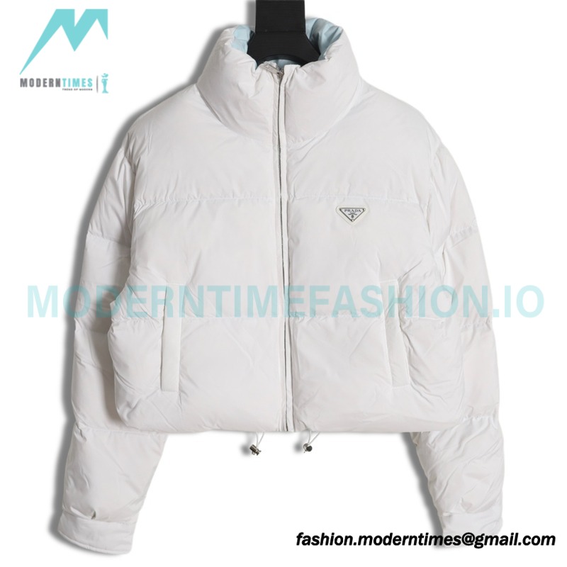 Prada - Inverted Triangle Neckline Short Down Jacket