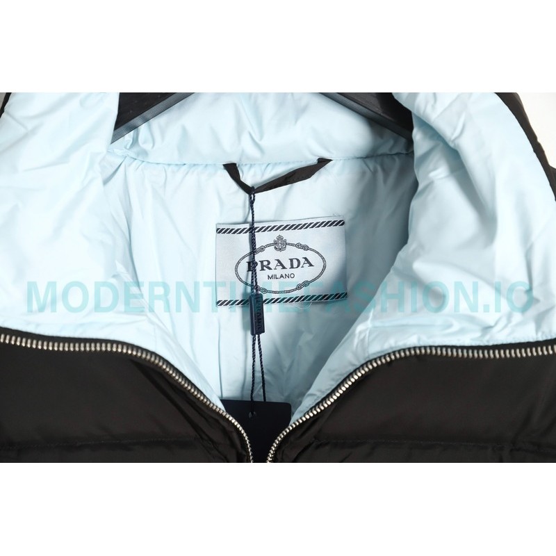 Prada - Inverted Triangle Neckline Short Down Jacket