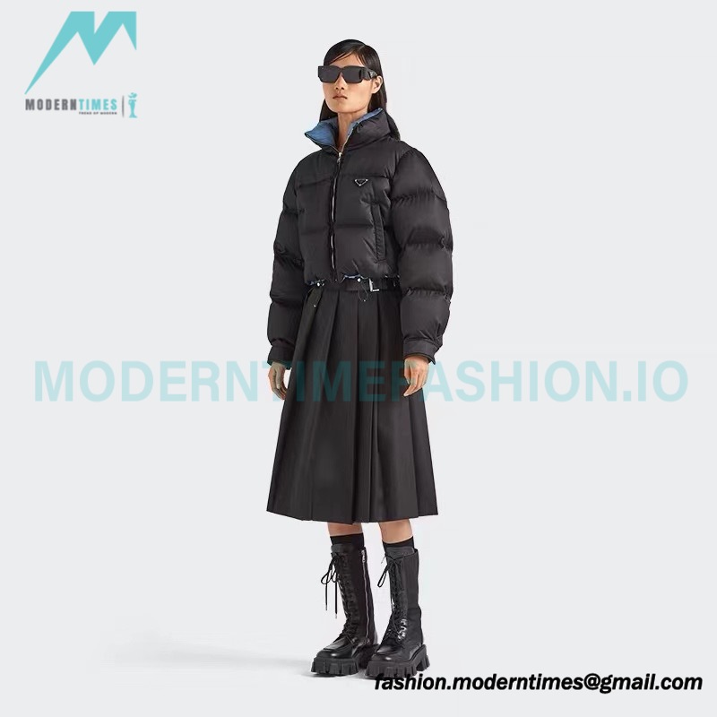 Prada - Inverted Triangle Neckline Short Down Jacket