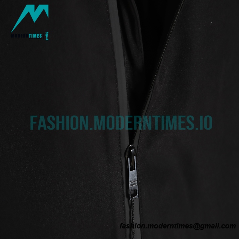 Prada - Chest Logo Triangle Trench Coat