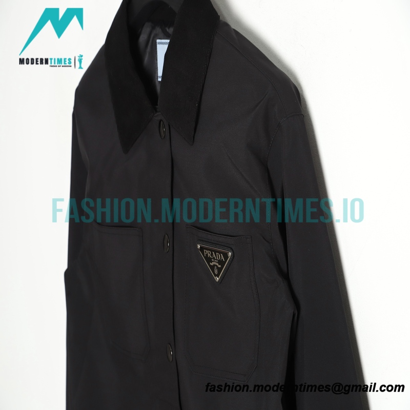 Prada - 23SS Corduroy Collar Zip-up Jacket