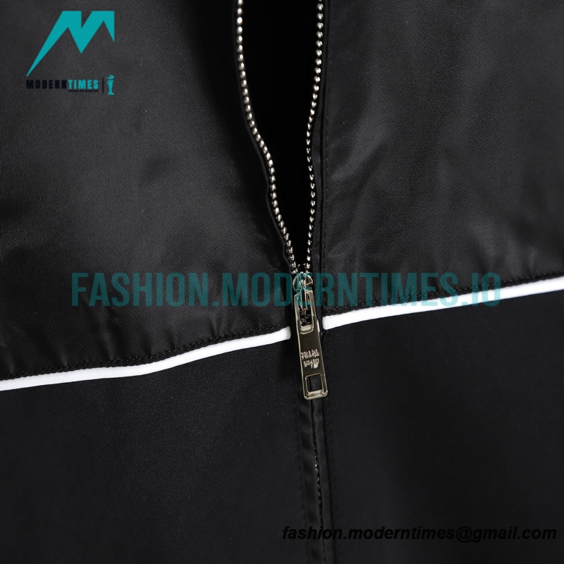 Prada - 23SS Recycled Nylon Spliced Stand-up Collar Jacket