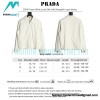 Prada - 23FW Cream White Lamb Skin Soft Sheepskin Lapel Jacket