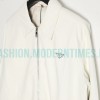 Prada - 23FW Cream White Lamb Skin Soft Sheepskin Lapel Jacket