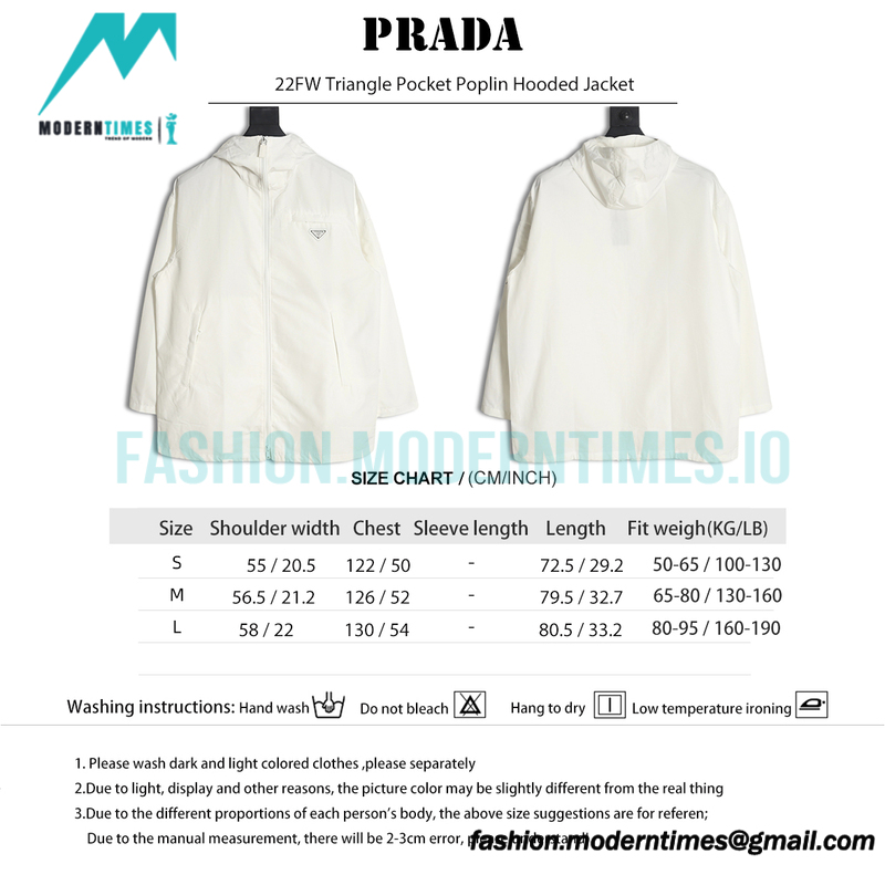 Prada - 22FW Triangle Pocket Poplin Hooded Jacket