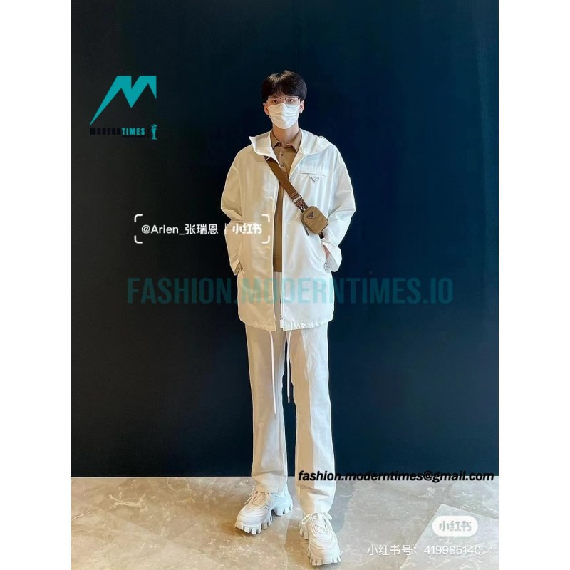Prada - 22FW Triangle Pocket Poplin Hooded Jacket