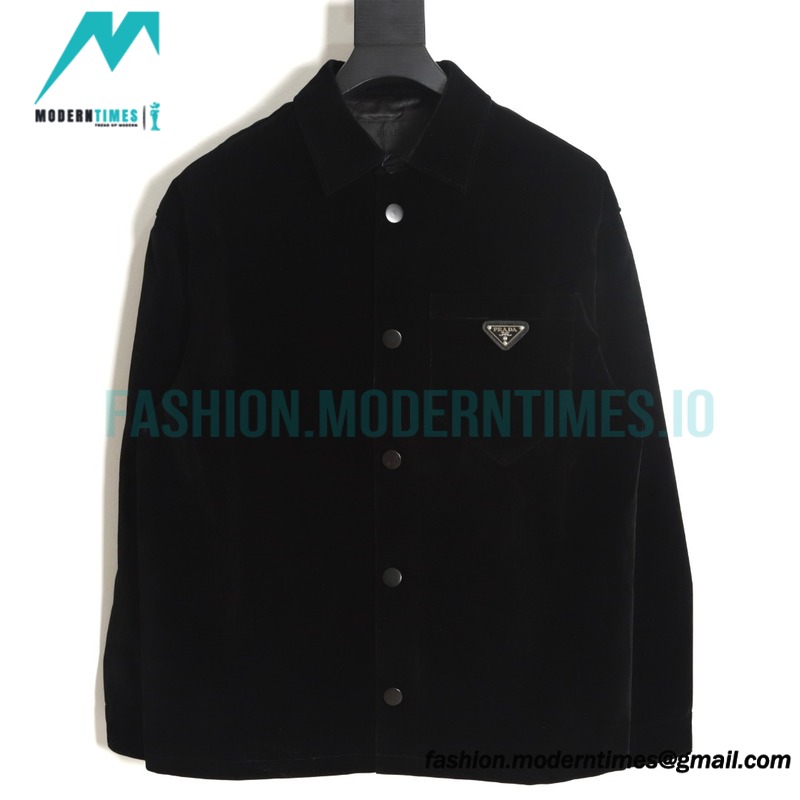 Prada - 23FW Flocked Triangle Label Jacket