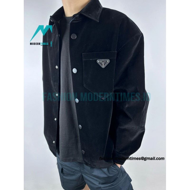 Prada - 23FW Flocked Triangle Label Jacket