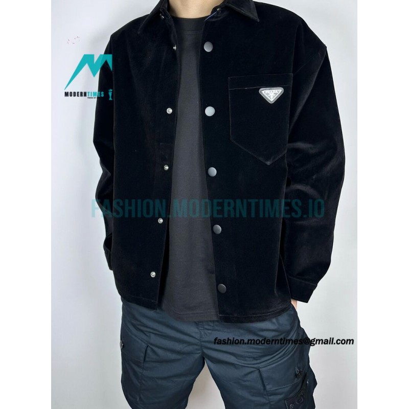 Prada - 23FW Flocked Triangle Label Jacket