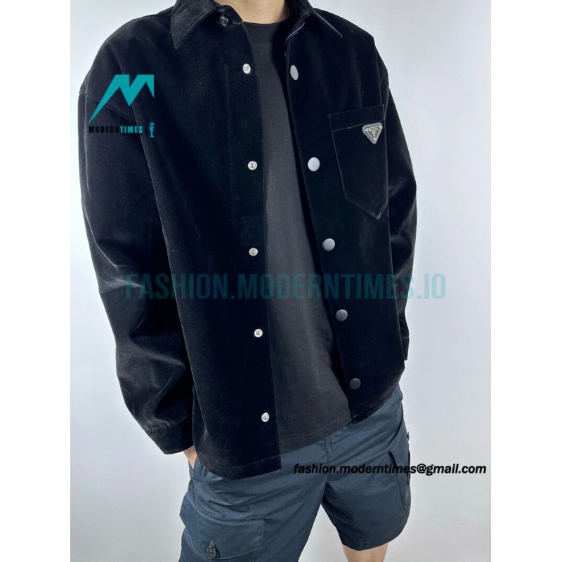 Prada - 23FW Flocked Triangle Label Jacket