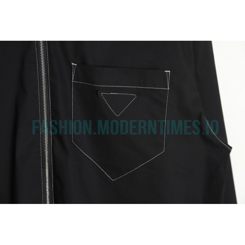 Prada - 23SS Contrasting Color Zip-up Shirt Jacket