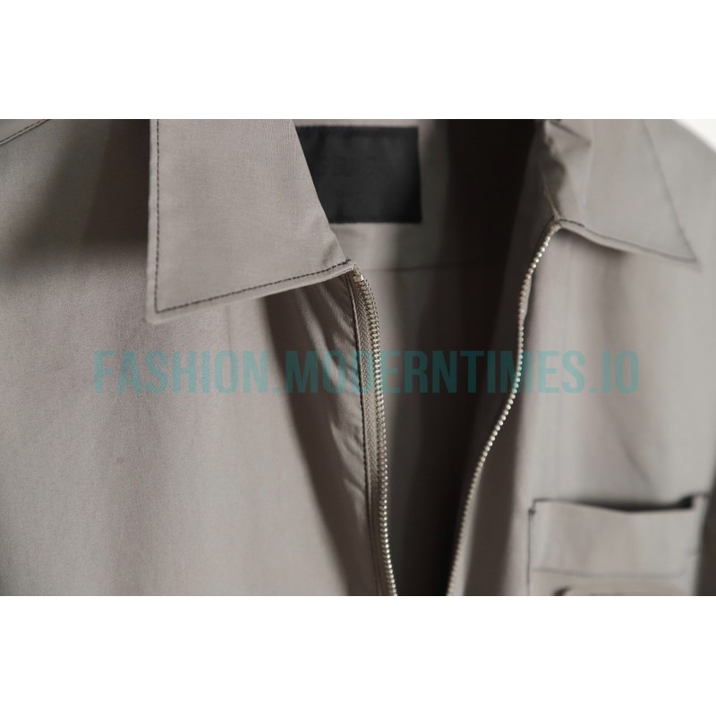 Prada - 23SS Contrasting Color Zip-up Shirt Jacket