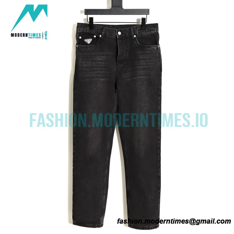 Prada - 23SS Triangle Label Washed Jeans