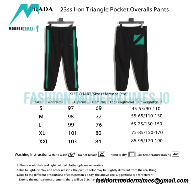Prada - 23ss Iron Triangle Pocket Overalls Pants