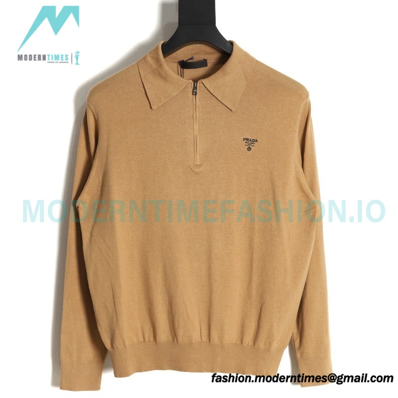 Prada - 23FW Half-zipper Bottom Knit Sweater