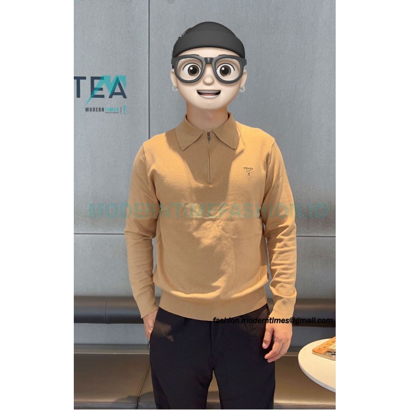 Prada - 23FW Half-zipper Bottom Knit Sweater