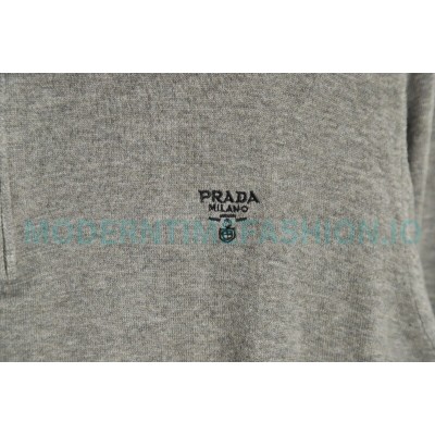 Prada - 23FW Half-zipper Bottom Knit Sweater