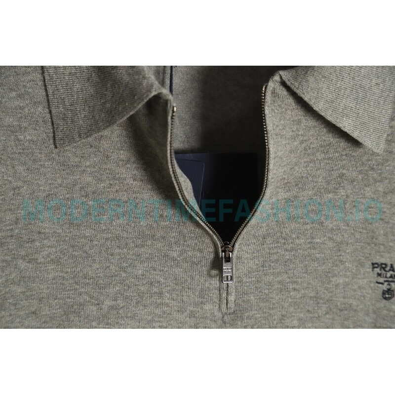 Prada - 23FW Half-zipper Bottom Knit Sweater