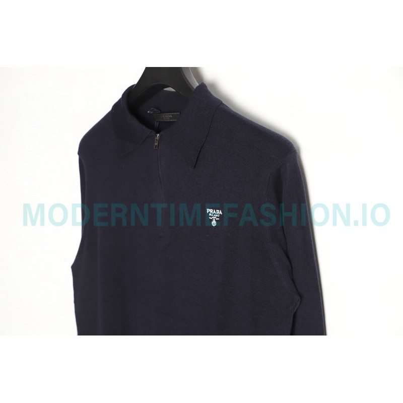Prada - 23FW Half-zipper Bottom Knit Sweater