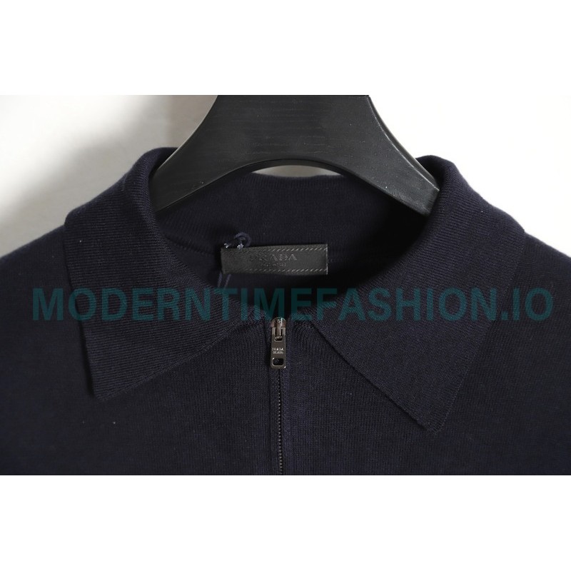 Prada - 23FW Half-zipper Bottom Knit Sweater
