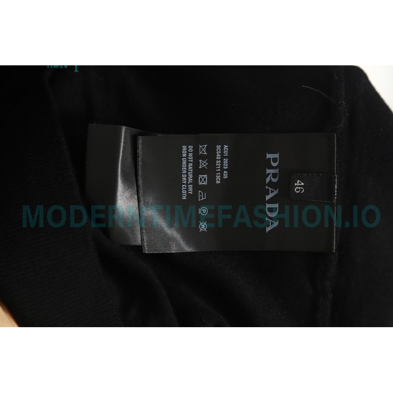 Prada - 23SS 4-Bar Smoke-blue Flannel Long-sleeved Shirt Jacket