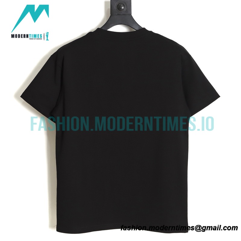 Prada - Classic Triangle Embossed Letter Logo Round Neck Short-sleeved T-shirt