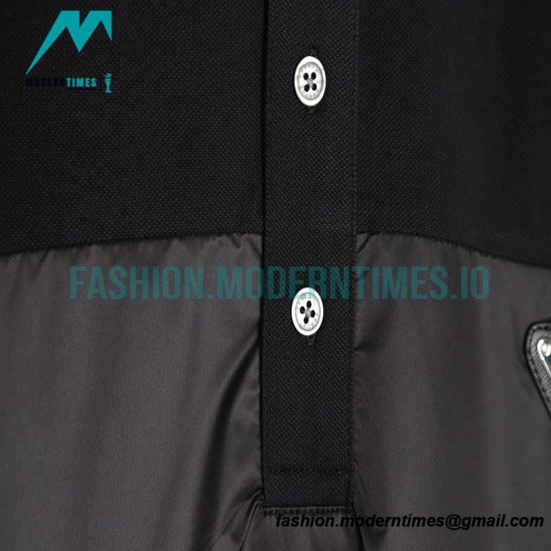 Prada - 22ss Triangle Nylon Stitching Polo Short Sleeve